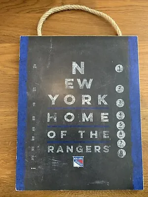 £11.52 • Buy Vintage Eye Exam Chart New York Rangers NHL 8” X 10” Wall Decor Wood Made