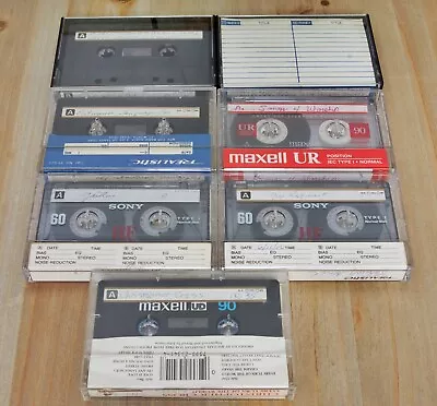 Misc Type I Used Cassette Tapes - Lot Of 7 - Sold As Blanks & As-Is • $5.50