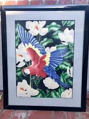 Brian Davis  Parrot III  SIGNED LIMITED  EDITION FRAMED.  36/250  (1979) • $349