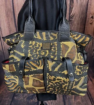 Dooney & Burke Rawr Aninal Print Shoulder Purse Tote Bag Size 18lx7w 13 H • $75.08