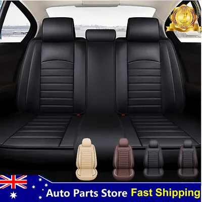 For Toyota Seat Cover 2/5 Sit Full Set Leather Car Front Rear Cushion Breathable • $99.75