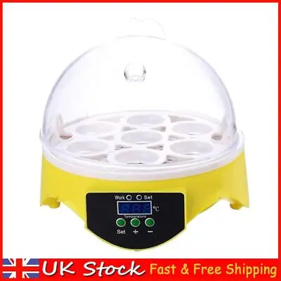 Mini 7 Egg Incubator Poultry Incubator Brooder Digital Temperature Controls • £25.09