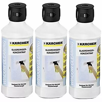 Karcher Window Vac Glass Cleaning Surface Shine Concentrate Solution Pack Of 3  • £24.91