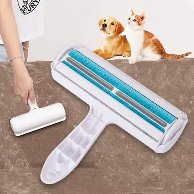 Pet Hair Remover Sofa Clothes Lint Cleaning Brush Reusable Dog Cat Fur Rollers • £5.69