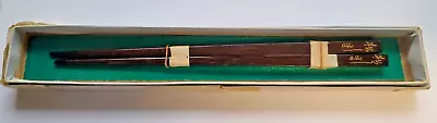 Antique 7 3/4”Japanese Wooden Chopsticks With Gold Writing NIB • $23.95