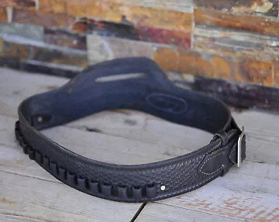 Ammo Belt Size 36 Idaho Leather Company Model 17SB 45 Boise  Black Leather • $44.95