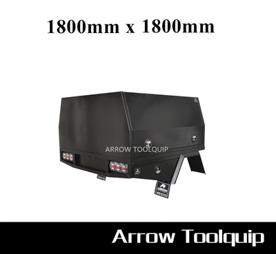 $6150 • Buy 1800 X 1800 Aluminium Dual Cab Ute Tray & Flat Aluminium Dual Cab Canopy Black