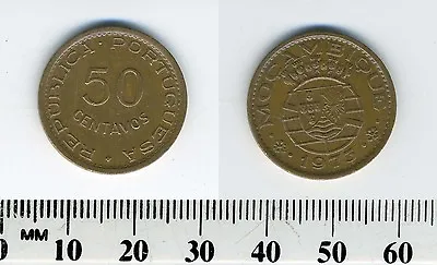 Mozambique 1973 - 50 Centavos Bronze Coin - Portuguese Colony  • $1