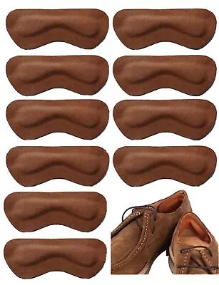 Premium Leather Heel Pads Liner Grips Cushion Inserts For Shoes 5 Pairs Brown • $1.98