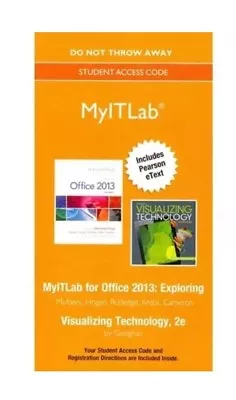 Myitlab Access Code - Office 2013 - Visualizing Technology 2e - Sealed New • $19