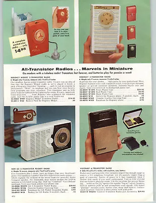 1960 PAPER AD 4 PG Regency GE Viscount Westinghouse Admiral Transistor Radio • $14.99