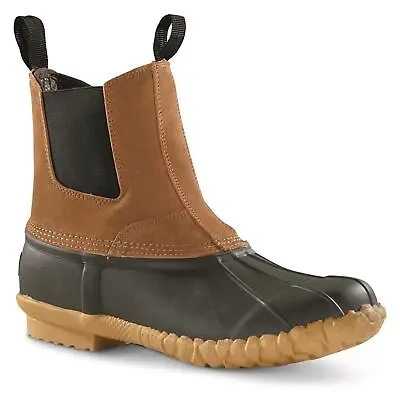 New Mens Pull On Insulated Leather Duck Boots Waterproof Rain Shoes 400 Gram • $66.95