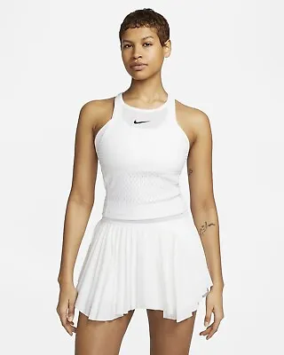 Nike Court Dri-FIT Slam Women's White Tennis Tank Top Vest - Large - DV3046-100 • $49.99