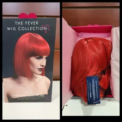 Fever Lola Wig Red Costume Accessory Adult Halloween ( Package Wear) Free Ship • $16.94