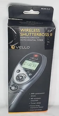 Vello RCW-II-C Wireless ShutterBoss II Remote Switch With Digital Timer For Can • $59.99