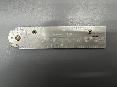 Executive Pocket Pal Mini Protractor Scale Rule Angle Finder - Clean - Usa • $25