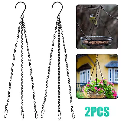 2PCS Flower Basket Chain Plant Pot Hanger Planter Chains Outdoor Garden Decor US • $7.98