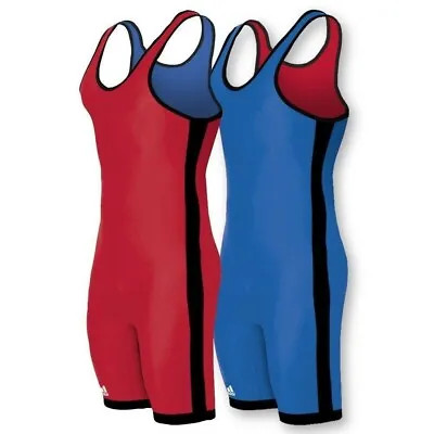 Adidas | AS103r | Red Blue Reversible Wrestling Singlet Freestyle Greco Roman • $64.99