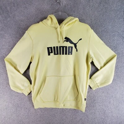 $34.99 • Buy PUMA Jumper Hoodie Mens Small S Yellow Activewear Casual Pullover Pocket Hooded