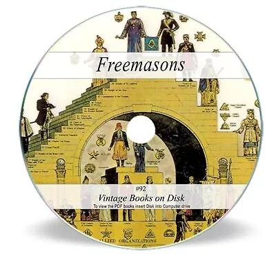 History Of The Freemasons -320 Rare Books On Dvd- Masonic Rituals Freemasonry 92 • £4.60