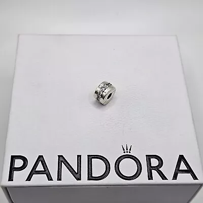 Genuine Pandora Clear Pave Sparkling Row Clip Charm ALE 925 #791972CZ • £20