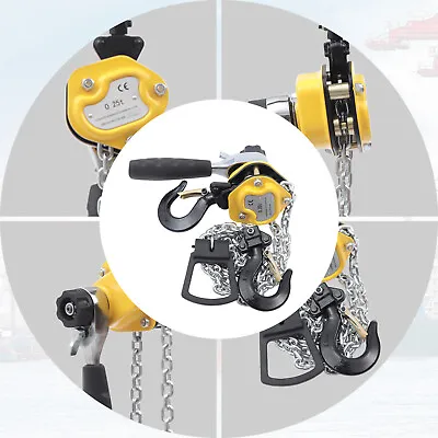 0.25 Ton Mini Lever Block Chain Hoist Ratchet Type Come Along Puller 5FT Lift • $44.79