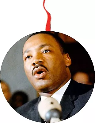 Martin Luther King Junior Christmas Holiday Ornament 3 Inches Round 2 Sided • $12.95