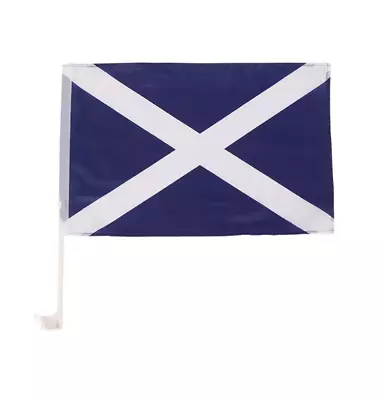 NEW Scotland Car Flag 30x45cm Scottish Saltire Flag Party Accessory Pack Of 2 • £6.95