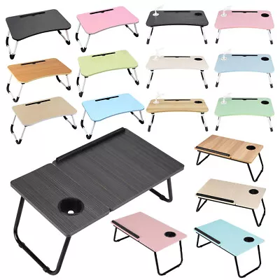 Portable Table Folding Laptop Computer Bed Tray Breakfast Reading Lap Desk Stand • £13.94