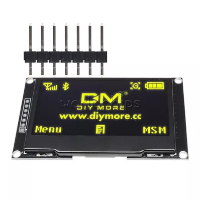 2.42  Yellow 128X64 OLED LCD Display 12864 I2C SPI Serial Module For Arduino • $16.38