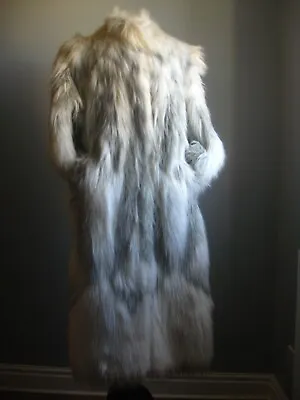 KEN FAUX FUR COAT Long Snow Leopard White Fox Barbie MAXI VINTAGE 14 16 42 GLENN • $410.59