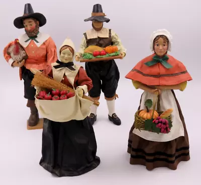 VTG Midwest Of Cannon Falls Thanksgiving Harvest Pilgrim Couples 11  Lot Of 4 • $74.95