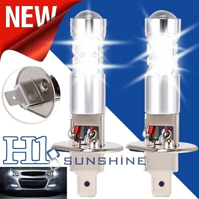 2x H1 LED Headlight Bulbs Conversion Kit High Low Beam 100W 6500K Super White • $12.89