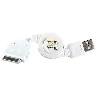 Retractable 30 Pin Cable USB Data Charging Lead For IPhone 4S 4 IPad IPod 1m UK • £3.94
