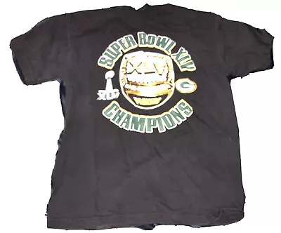 Green Bay Packers Super Bowl Champions XLV Black Lg Graphic T Shirt Trophy Ring • $16.99