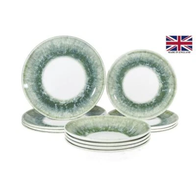 Queens By Churchill - 12pc Dinner Set Contemporary Oracle Green (Made In England • $59