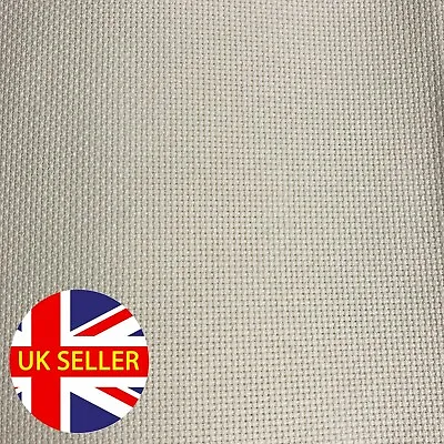 Cream Aida 14 Count Cross Stitch Fabric Material 100% Cotton Colour • £6.55