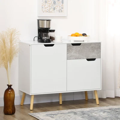 £59.99 • Buy Modern Sideboard, Storage Cabinet, Accent Cupboard With Drawer For Living Room