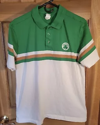 Vintage Ocean Pacific OP Boston Celtics Polo Shirt Basketball NBA Men Large • $5