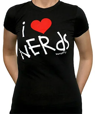 I LOVE NERDS JUNIORS TEE T-shirt Size S • $14.99