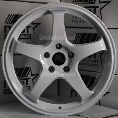 STAGGERED 5x114.3 18x8.5 18x9.5 MST CR GLOSS WHITE 5 SPOKES SPORT 4 WHEELS SET • $864