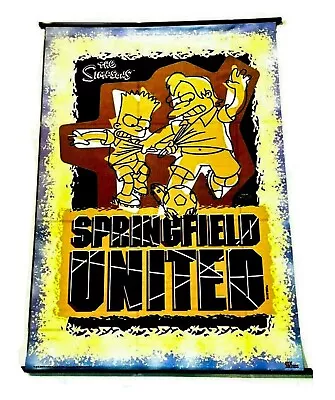 The Simpsons Springfield United /Manchester United 33  X 42  Wall Scroll /Poster • $41.27