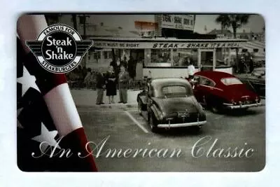 STEAK 'N SHAKE Classic Cars American Flag 2015 Gift Card ( $0 ) • $2.50