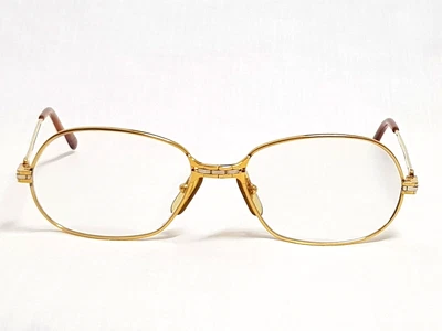 $650 • Buy VINTAGE 1989 CARTIER PANTHERE P.M. GLASSES FRAMES GOLD 22K 54mm RX SUNGLASSES