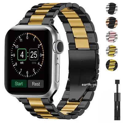 $18.99 • Buy Stainless Steel Watch Band Metal Strap For Apple IWatch Series 8 7 SE 6 5 4 3 21