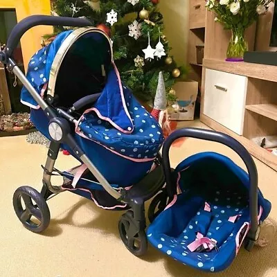 🧸 Mamas & Papas My First Toy Dolls Pram - Navy Blue Charm! 🧸 • £30