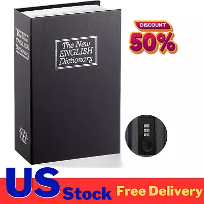 Potable Diversion Book Safe Lock Hidden Secret Box With Key & Combination (Bible • $20.91