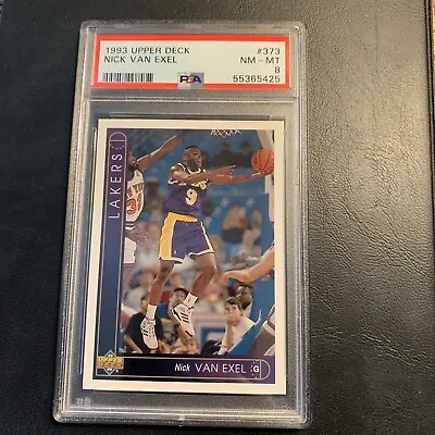 Nick Van Exel Los Angeles Lakers Rookie￼ 1993 Upper Deck  #373 Psa 8 • $19.89