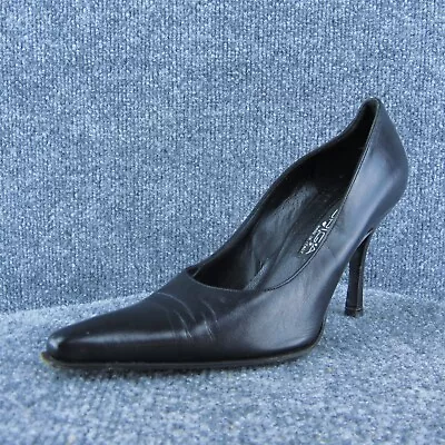 Via Spiga  Women Pump Heel Shoes Black Leather Size 6.5 Medium • $25