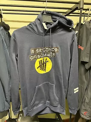 5 SECONDS OF SUMMER Mens Black Hoodie Long Sleeve Sweatshirt Size XL Rock Logo • $50